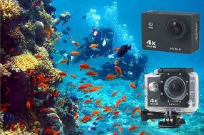 Boblov AT-30 Full HD 4K@30fps 1080P@60fps 173 Degree Wide Angle 16MP WiFi Sports Action Camera DVR (Black) N7