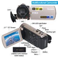 Camera Camcorders, Besteker Portable Digital Video Camcorder Max. 16.0 Megapixels HD 720P DV 2.7 Inches TFT LCD... N11