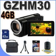 JVC GZ-HM30 HD Everio Camcorder (Black) BigVALUEInc Accessory Saver 4GB Bundle N3