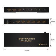 Portta PET0108 HDMI Splitter 8 Port 1x8 v1.3 support Full HD 1080p Deep Color HD Display on 8 TV N8