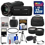 Panasonic HC-V770 Wireless Smartphone Twin Wi-Fi HD Video Camera Camcorder + 32GB Card + Case + LED Light + Microphone... N4