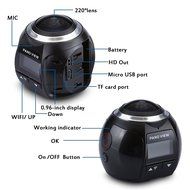 Excelvan V1 Waterproof WIFI 3K 30FPS 16MP Sport Action Camera 360 Degree Ultra HDMI HD Output Mini Panoramic Video... N6
