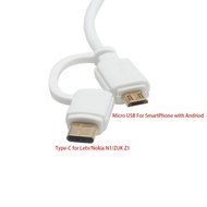 Feamos HDMI Adapter Cable 2 in 1 Dual Connector MicroType C for HDTV TV LeTV Samsung S7 Edge White N4