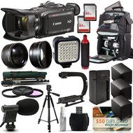 Canon XA30 HD Professional Video Camcorder + Tripod + Monopod + Action Stabilizer + 128GB + LED Light + Backpack... N2