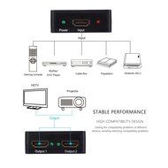 HDMI Splitter, LESHP Ultra HD 4K x 2K 1x2 HDMI Switch Switcher Amplifier Ver 1.4 Certified For 3D 1080P HD HDTV... N6