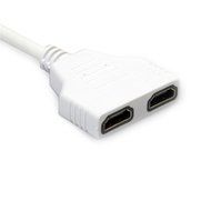 GBSELL HDMI 1 to 2 Split Double Signal Adapter Convert Cable for Video TV HDTV White