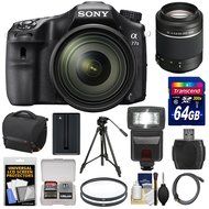 Sony Alpha A77 II Wi-Fi Digital SLR Camera &amp; 16-50mm Lens with 55-200mm Lens + 64GB Card + Battery + Case + Tripod...