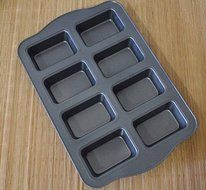 Fasmov 8-Well Nonstick Loaf Pan,Mini N3