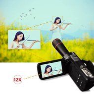 SEREER HDV-Z8 Home Camcorder 1080P Full HD Portable Camera 16X Digital Zoom Support Teleconverter Wide Angle 12x... N9