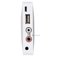 Wireless 3.5mm Bluetooth Audio Receiver Adapter For Sound System Stereo White TR N6