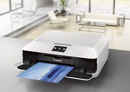 CANON MG7520 Wireless Color Cloud Printer with Scanner and Copier, White (Discontinued By Manufacturer) N12