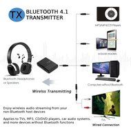 Bluetooth 4.1 Transmitter Receiver, Lantoo 2-in-1 3.5mm Wireless Audio Adapter (aptX, Dual Stream, Volumn Down... N8