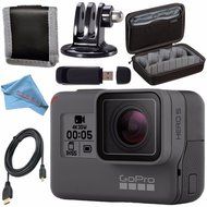 GoPro HERO5 Black CHDHX-501 + Custom GoPro Case for GoPro HERO and GoPro Accessories + Tripod Adapter For GoPro...