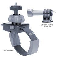 Extreme Sports Action Camera Mount Bundle with Included Suction Cup , Handlebar and Zip Mount by USA Gear - Works... N3