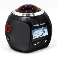 Homkm Full HD 360 Degree Panoramic VR Action Camera,Spherical Lens,3D, Waterproof, WIFI,Support VR Video Replay... N10