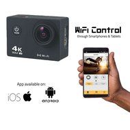 Boblov AT-30 Full HD 4K@30fps 1080P@60fps 173 Degree Wide Angle 16MP WiFi Sports Action Camera DVR (Black) N10