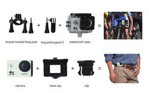 Boblov AT-30 Full HD 4K@30fps 1080P@60fps 173 Degree Wide Angle 16MP WiFi Sports Action Camera DVR (Black) N16