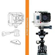 Flexible Action Cam Tripod with 360-Degree Articulating Ball Head , Bendable Wrapping Legs and Quick-Release Plate... N4