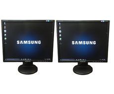 DUAL MATCHING Samsung 19&quot; Inch Gaming / Office Desktop Computer LCD Monitors -Color: Black