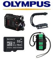 Olympus TG-Tracker (Black) w/ Olympus Custom TG-Tracker Case CSCH-125 (Black) + ActionGrip Professional Action...