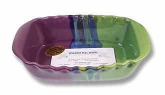 Clay In Motion Handmade Ceramic 1.25 Quart Loaf Pan - Mossy Creek