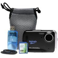 Bell &amp; Howell Splash WP5 Waterproof 12 MP Digital Camera with 5X Zoom, 2.7" LCD, Smile Shutter, 2GB SD - Black N8