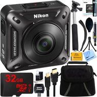 Nikon KeyMission 360 4K Ultra HD Action Camera with Built-in Wi-Fi + 32GB Micro SDHC Memory Card + Digital Compact...