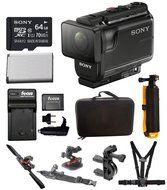 Sony HDRAS50/B Full HD Action Cam (Black) &amp; Action Kit N4