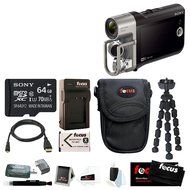 Sony HDR-MV1 Music Video Recorder (Black) with Sony 64GB Micro SDXC Card + Sony Case (Black) + Wasabi Power Charger... N3