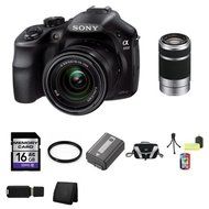 Sony A3000, ILCE-3000K, ILCE-3000KB, 20. 1MP Interchangeable Lens Camera with 18-55mm Zoom Lens (Black) with Sony... N4
