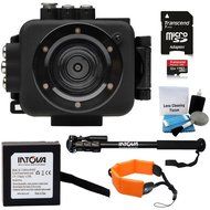 Intova Edge X Waterproof Sports HD Wi-Fi Video Action Camera Camcorder With 32GB Card + 63 Inch Extension Pole...