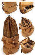 Angelstormy Canvas SLR DSLR Camera Shoulder Bag with Waterproof Rain Cover Backpack For Sony Canon Nikon Olympus... N6