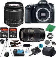 Canon EOS 80D Camera with 18-55mm IS STM Lens + Tamron 70-300mm AF + 2pcs 16GB Memory + Camera Case + Memory Card...