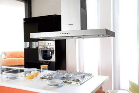 Island Range Hood Stainless Steel 36" KA-102-CS NT AIR. Made in Italy. N3