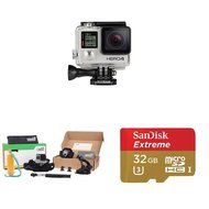 GoPro HERO4 SILVER w/ Accessory Starter Kit and Memory Card