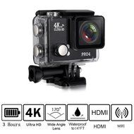 iGank Pro4 Ulta HD 4K Sports Action Camera, 3 Hours Battery Life/Sony Sensor/Wifi/2.4G Remote control/AV Output