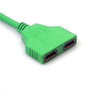 GBSELL HDMI 1 to 2 Split Double Signal Adapter Convert Cable for Video TV HDTV Green N4