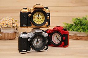 Microtimes children/student gifts crafts clock 6x4.8x2.8 inch Camera Alarm Clock Table Desk Clock Home Ornament N4