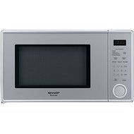 Mid-Size 1.1 Cubic Foot 1000 Watts Countertop Microwave Oven, 11 Power Levels, Clock Display, Pearl Silver Finish