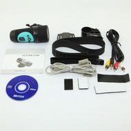Outdoor Sport BLUE HD 720P 30FPS Waterproof Bike Helmet Action Camera DVR DV N4