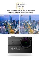 GreatCool Waterproof Action Camera 16mp Hd 4k Sony Cmos Sensor 2.0 Inch LCD 173 Wde Angle Lens With 2 Batteries N6