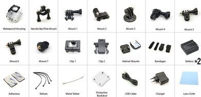 GreatCool Waterproof Action Camera 16mp Hd 4k Sony Cmos Sensor 2.0 Inch LCD 173 Wde Angle Lens With 2 Batteries N7