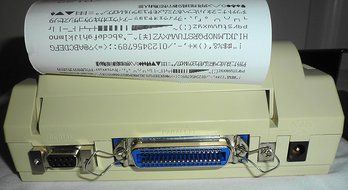 Seiko SII DPU-414 Direct Thermal Label Printer - Monochrome - Portable - Parallel &amp; Serial Port - W/O Power Adapter. N4