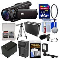 Sony Handycam HDR-CX900 Wi-Fi HD Video Camera Camcorder with 64GB Card + Case + LED Light + Battery/Charger +...