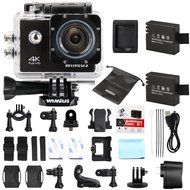 WiMiUS 4K Wifi 131ft Waterproof Action Camera With 16 MP,170&deg; Wide Angle, 2.0'' LCD Screen+31 All In One Kit Set... N2