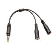 HTTX 3.5mm Male to Female Headset Splitter Adapter for Headphones With Two separate Headphone / Microphone plugs... N4