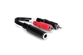 Hosa YPR-257 Stereo Breakout Cable, 1/4 in. TRSF to Dual RCA N2