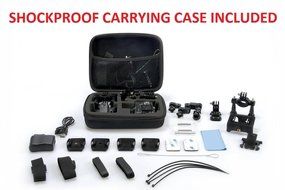 ASX ActionPro Black w/ Dual Screens &amp; Waterproof Wrist Remote - 4K Ultra HD Waterproof Wifi Cam - Dual Screens... N6