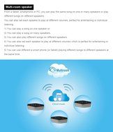 iVid BT-500 NFC Enhanced Bass Powerful Bluetooth 4.0 Wireless Speaker with Wi-Fi Streaming Apps, Built in Mic,... N5