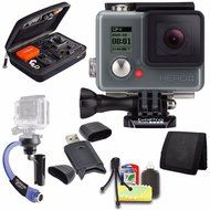 GoPro HERO+ LCD + Steadicam Curve for GoPro HERO Action Cameras (Blue) + Case for GoPro HERO4 and GoPro Accessories...